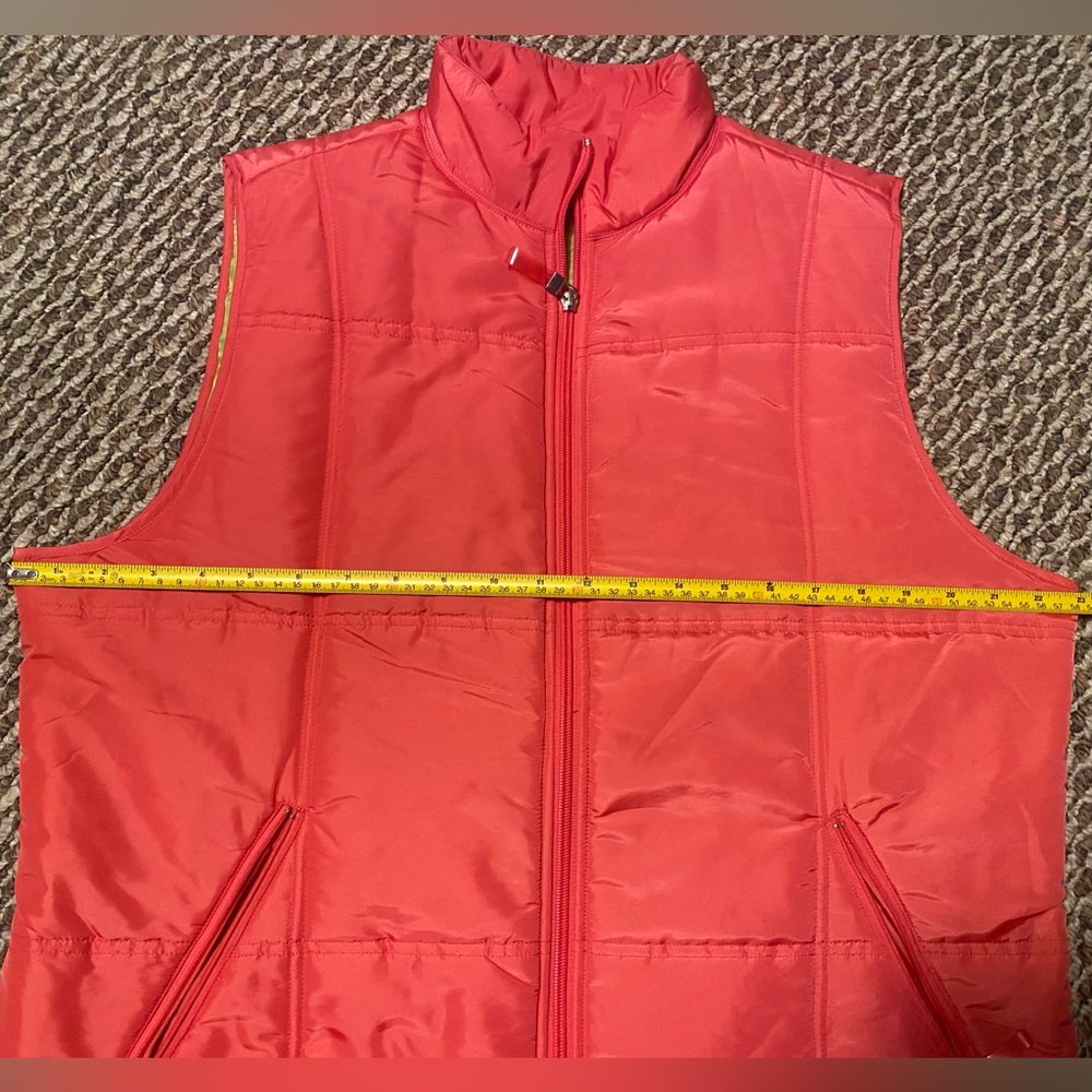 Liz Claiborne Redish and Lime Quilted Vest - Picture 7 of 7